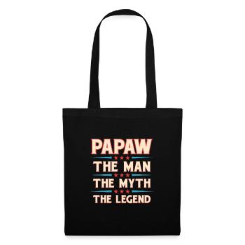 Dad Grandpa Gift Idea Papaw Saying Humor Father - Tote Bag - black - Front