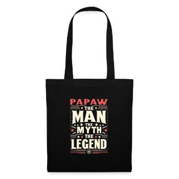 Papa Grand-père Père Idée Cadeau Papaw Dire Humour - Sac en tissu - noir - Devant