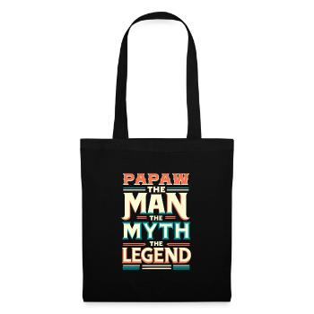 Papa Grand-père Père Idée Cadeau Papaw Dire Humour - Sac en tissu - noir - Devant