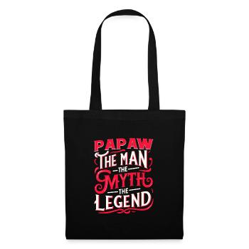 Papa Père Grand-père Idée Cadeau Papaw Dire Humour - Sac en tissu - noir - Devant