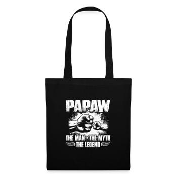 Papa Père Grand-père Idée Cadeau Papaw Dire Humour - Sac en tissu - noir - Devant