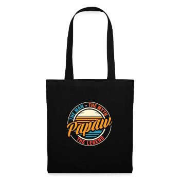 Papa Père Grand-père Idée Cadeau Papaw Dire Humour - Sac en tissu - noir - Devant