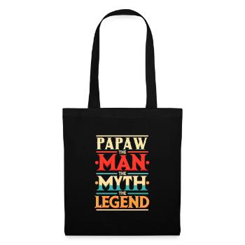 Papa Père Grand-père Idée Cadeau Papaw Dire Humour - Sac en tissu - noir - Devant