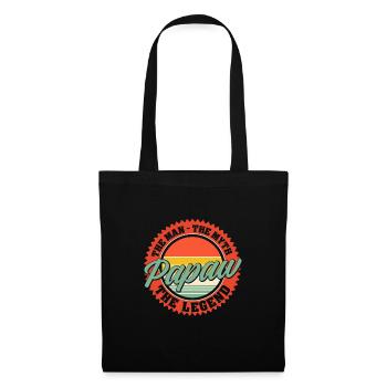 Papa Père Grand-père Idée Cadeau Papaw Dire Humour - Sac en tissu - noir - Devant