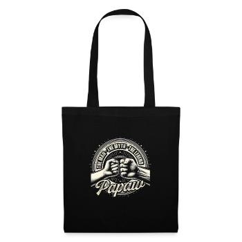 Papa Père Grand-père Idée Cadeau Papaw Dire Humour - Sac en tissu - noir - Devant
