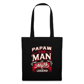 Papa Père Grand-père Idée Cadeau Papaw Dire Humour - Sac en tissu - noir - Devant