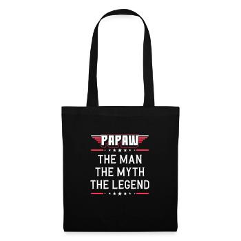 Papa Père Grand-père Idée Cadeau Papaw Dire Humour - Sac en tissu - noir - Devant