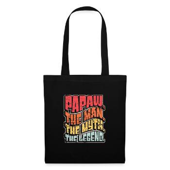 Papa Père Grand-père Idée Cadeau Papaw Dire Humour - Sac en tissu - noir - Devant