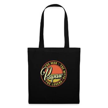 Papa Père Grand-père Idée Cadeau Papaw Dire Humour - Sac en tissu - noir - Devant