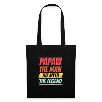 Papa Père Grand-père Idée Cadeau Papaw Dire Humour - Sac en tissu - noir - Devant