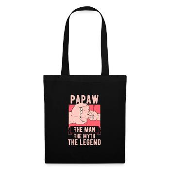 Papa Père Grand-père Idée Cadeau Papaw Dire Humour - Sac en tissu - noir - Devant