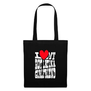Paare Liebe Herz Freund Geschenkidee Beziehung - Stoffbeutel - Schwarz - Vorne