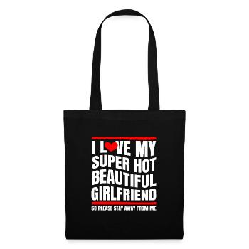 I Love My Girlfriend Couples Boyfriend Gift Idea - Tote Bag - black - Front