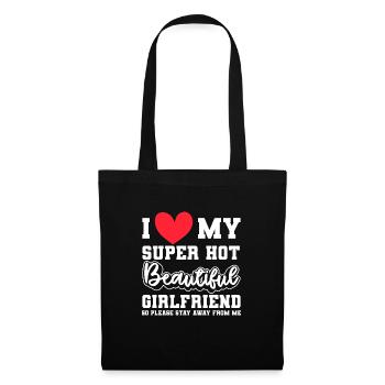 I Love My Girlfriend Couples Boyfriend Gift Idea - Tote Bag - black - Front