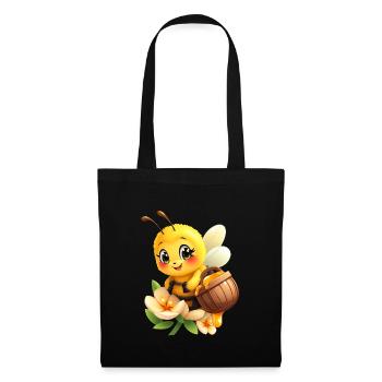 Costume d’abeille Miel Apiculteur Cadeau Mignon Abeille - Sac en tissu - noir - Devant