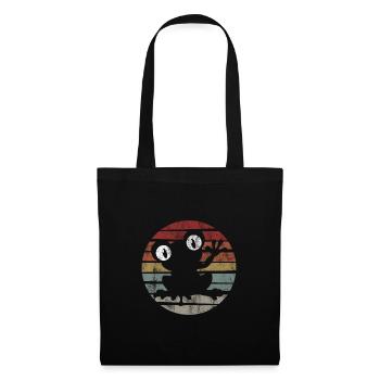 Frosch Frösche Geschenk für Kinder Lustig Witzig - Stoffbeutel - Schwarz - Vorne