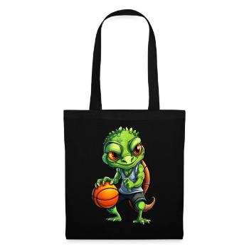 Basket-ball caméléon - Sac en tissu - noir - Devant