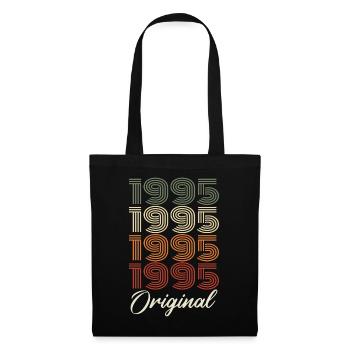 1995 Original Vintage Geburtstagsgeschenk 1995 - Stoffbeutel - Schwarz - Vorne