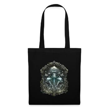 Magic mushrooms, mushrooms, distressed - Tote Bag - black - Front
