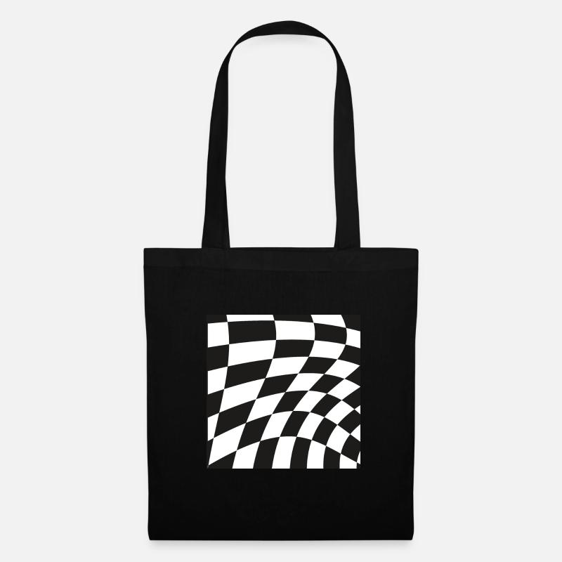 Optical illusion pattern shapes geometry gift - Tote Bag - black