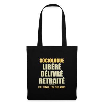 Sociologist celebrates his retirement with humor gift - Tote Bag - black - Front