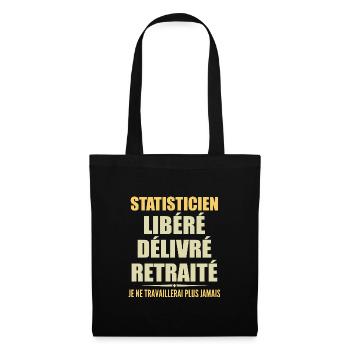Statistician celebrates his retirement with humor cadea - Tote Bag - black - Front