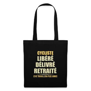 Cyclist Celebrates Retirement with Humor Gift - Tote Bag - black - Front