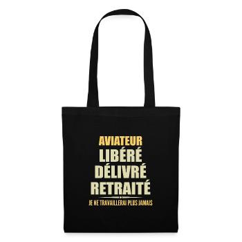 Aviator Celebrates Retirement with Humor Gift - Tote Bag - black - Front
