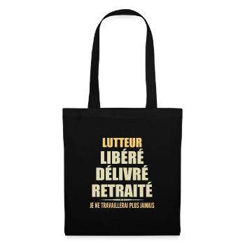 Wrestler Celebrates Retirement with Humor Gift - Tote Bag - black - Front