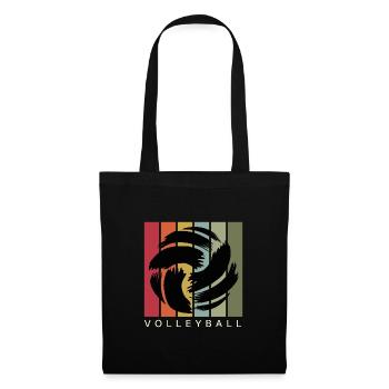 Volleyball vintage retro motif - Tote Bag - black - Front