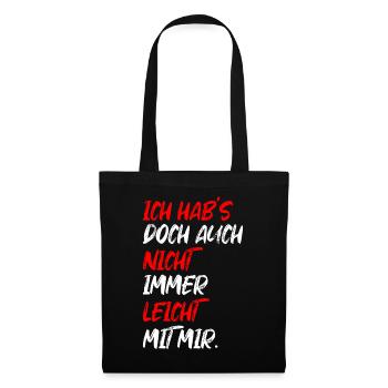 Pas toujours facile avec moi drôle de cadeau - Sac en tissu - noir - Devant