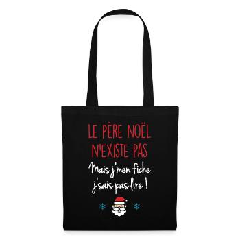 Le Père Noël n'existe pas - Sac en tissu - noir - Devant