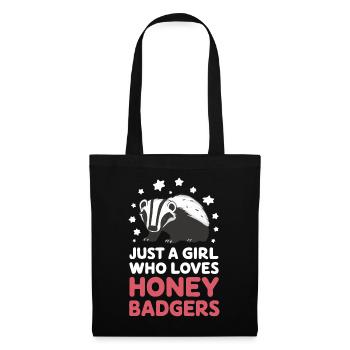 Blaireau Miel Blaireau Animal - Sac en tissu - noir - Devant