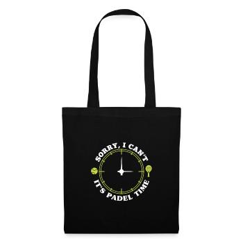 C’est l’heure du padel Padel Player Padel Tennis - Sac en tissu - noir - Devant
