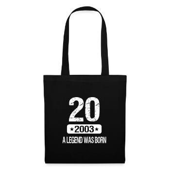 20th Birthday 2003 A LEGEND WAS BORN - Stoffbeutel - Schwarz - Vorne