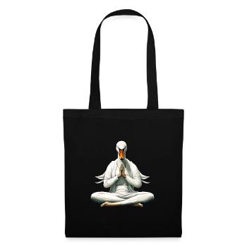 Schwäne Yoga - Stoffbeutel - Schwarz - Vorne