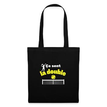 Humour Tennis ça sent la double faute au tennis - Sac en tissu - noir - Devant