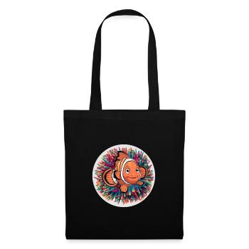 laughing clownfish and sea anemone - Tote Bag - black - Front