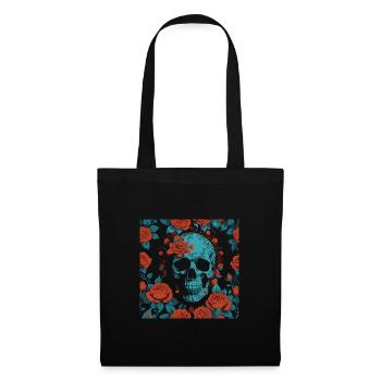 Skull and roses - Tote Bag - black - Front