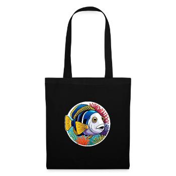 Colorful coral fish and sea anemones - Tote Bag - black - Front