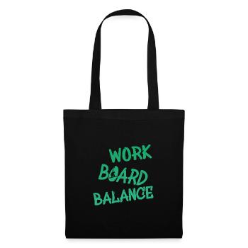 Snowboard, Work Board Balance - Stoffbeutel - Schwarz - Vorne