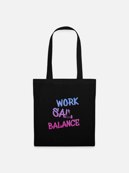 work sail balance - Stoffbeutel - Schwarz
