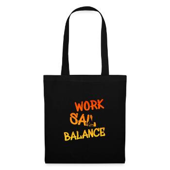 work sail balance - Stoffbeutel - Schwarz - Vorne