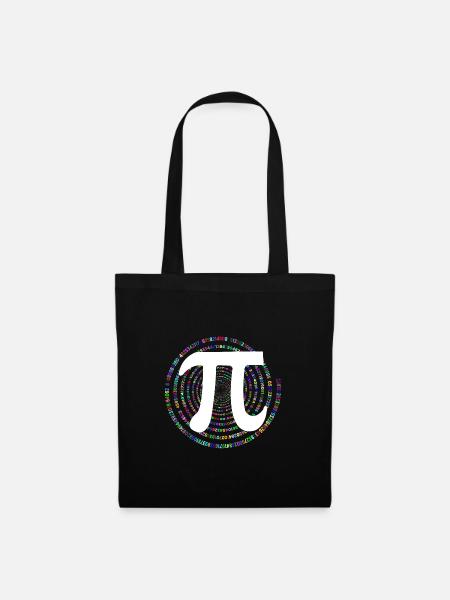 Pi, π, Zahl, Mathe, Mathematik, Day, Geometrie - Stoffbeutel - Schwarz