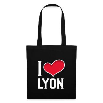 I LOVE LYON - Sac en tissu - noir - Devant
