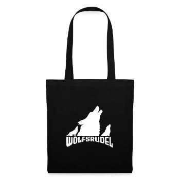 Wölfe Wolfsrudel Saufen Party Camping Hiking - Stoffbeutel - Schwarz - Vorne