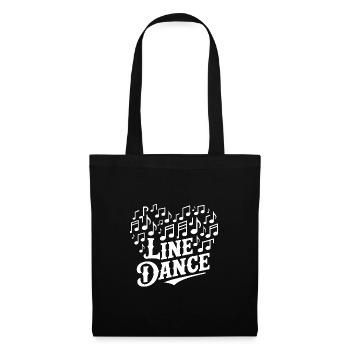 Danse en ligne Danser avec l’amour et le cœur - Sac en tissu - noir - Devant