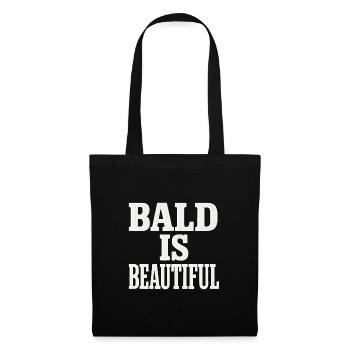 Männer Glatze Geschenkidee Bald Is Beautiful - Stoffbeutel - Schwarz - Vorne