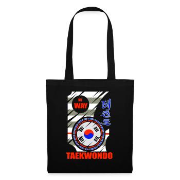 My Way Taekwondo T-shirt pour taekwondoin - Sac en tissu - noir - Devant