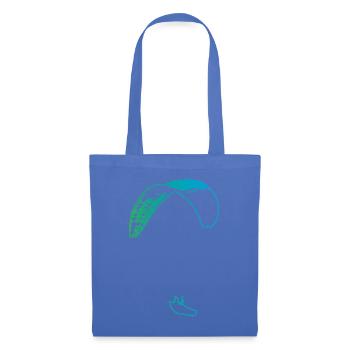 Paraglider Gleitschirmflieger Paragleiter outline - Stoffbeutel - Hellblau - Vorne